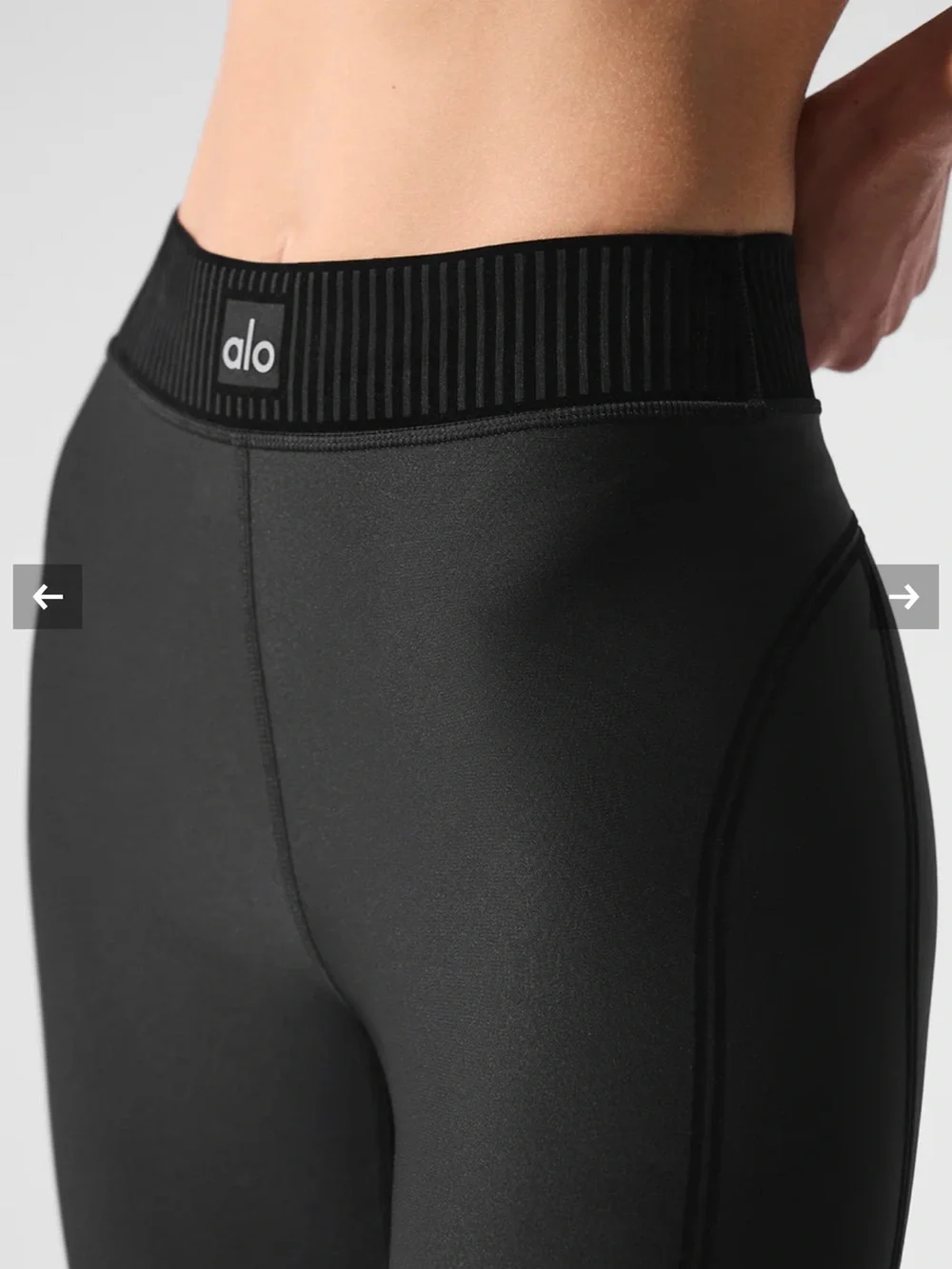 Alo Airlift Black Sports Bra and Leggings Set
